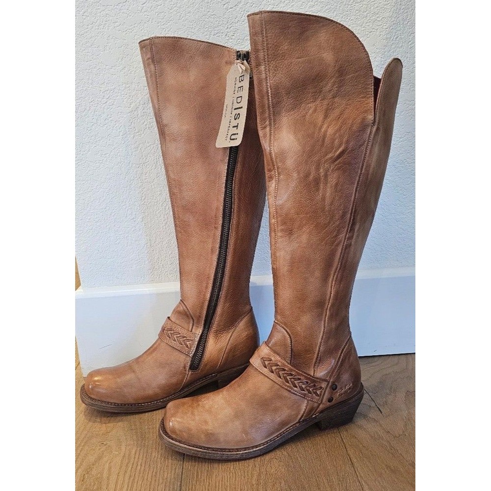 Bed Stu Takoma Tall Leather Riding Boots size 7 or 6.5 Tan Rustic
